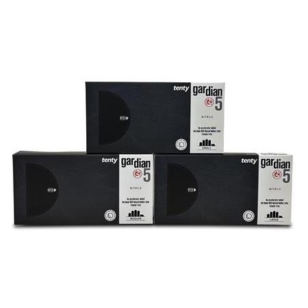 Tenty Gardian 5 Nitril Pudrasız Ekstra Kalın Muayene Eldiveni