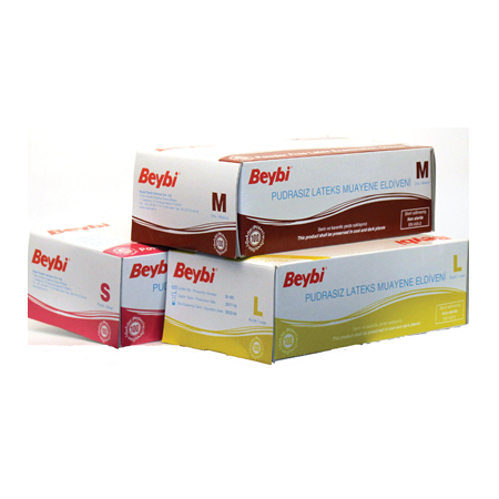 Beybi Latex Muayene Eldiveni (Pudrasız) M-100