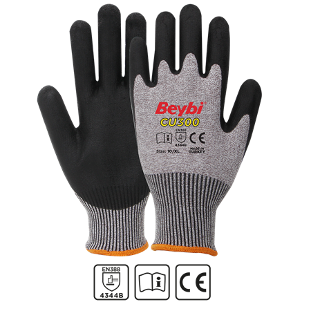 Beybi Cu300 Poliüretan Kaplı Kesilmeye Dirençli Eldiven